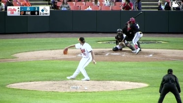 Devin Saltiban singles on a line drive to center fielder Vance Honeycutt. Jose Colmenares scores.