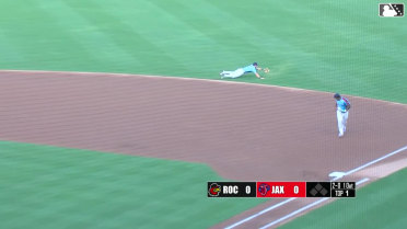 Cody Morissette lays out to make the stop