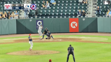 Omar Alfonzo flies out to center fielder Sam Petersen. Jesus Castillo scores.