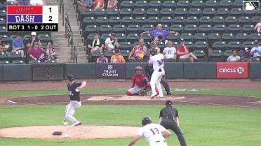 Jeral Perez singles on a ground ball to left fielder Yophery Rodriguez. James Taussig scores.