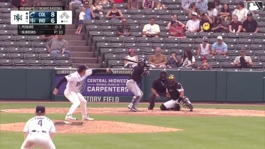 Blake Perkins homers (3) on a fly ball to right field.