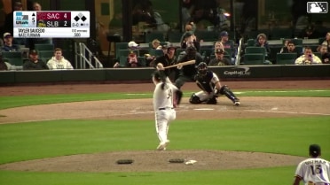 Nate Furman out on a sacrifice bunt, catcher Sebastián Rivero to first baseman Vaughn Grissom. Grant McCray scores. Jake Holton to 2nd.