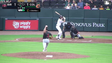 Dalton McIntyre homers (1) on a fly ball to right center field.