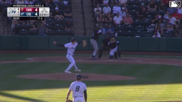 Yanquiel Fernández homers (14) on a fly ball to left field.