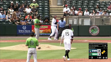 Samuel Basallo drives in three runs