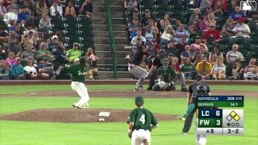 Jonah Advincula doubles (1) on a line drive to right fielder Kavares Tears. Jeffrey Mercedes scores. Tommy Hawke scores.