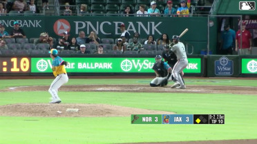 Justin King In play, no out to Jud Fabian
