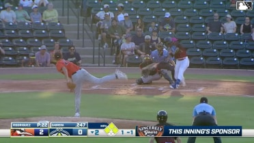 Roni Cabrera out on a sacrifice fly to center fielder Jaiden Lo Re. Jhosmmel Zue scores.