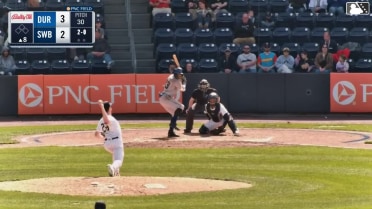 Victor Mesa Jr. homers (2) on a fly ball to left field.
