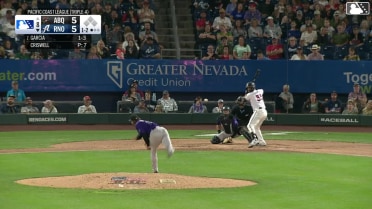 Aramis Garcia homers (6) on a fly ball to right field.