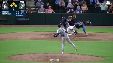 Alexis Hernandez hit by pitch. Jairo Diaz scores. Edward Vargas to 3rd. Darlyn De Leon to 2nd.