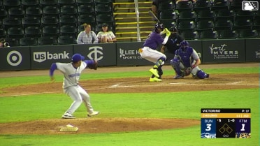 Byron Chourio homers (1) on a fly ball to center field.