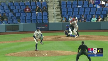 Kendrey Maduro singles on a sharp line drive to center fielder Landyn Vidourek. Hayden Alvarez scores.