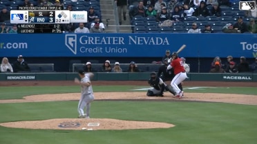 Ivan Melendez singles on a fly ball to left fielder Chris Taylor. Kristian Robinson scores.