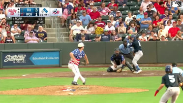 Sean McLain doubles (6) on a sharp ground ball to left fielder Jay Thomason. Kole Myers scores. Taylor Young to 3rd.