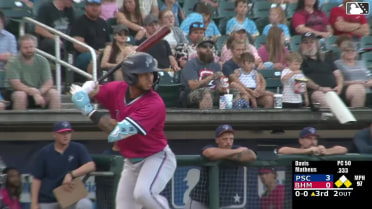 Cristian Hernández singles on a line drive to right fielder Wilfred Veras. Dillon Lewis scores. Juan Matheus to 2nd.