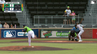 Sammy Stafura homers (15) on a fly ball to center field.
