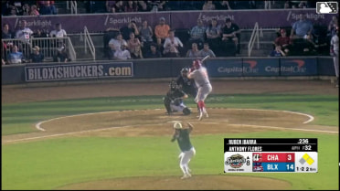 Ruben Ibarra singles on a ground ball to center fielder Eric Brown Jr., deflected by pitcher Anthony Flores. Cam Collier scores. Leo Balcazar to 3rd.