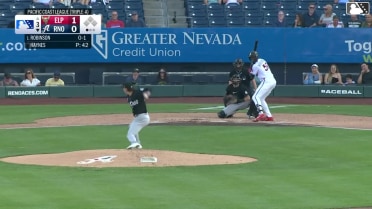 Kristian Robinson homers (9) on a fly ball to left field.
