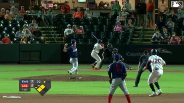 Jose Perez out on a sacrifice fly to left fielder Derek Cerda. Raylin Ramos scores.