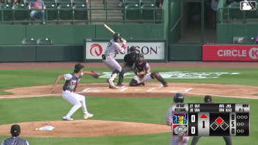 Eduardo Tait homers (11) on a fly ball to center field. Marek Houston scores.