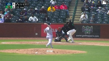 Lonnie White Jr. homers (1) on a fly ball to center field.