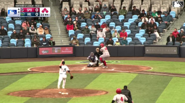 Jacob Hinderleider walks. Kevin Fitzer scores. Tommy Hopfe to 3rd. Kelvin Hidalgo to 2nd.