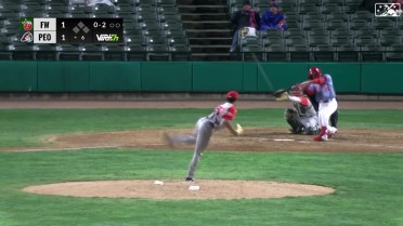 Tyler Reichenborn flies around the bases for a homer