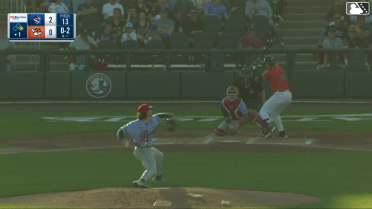 Nicholas Torres doubles (4) on a line drive to left fielder Jaylen Palmer. Garrett Martin scores.