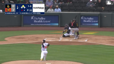 Nick Madrigal singles on a line drive to left fielder Cade Marlowe. Chris Taylor scores.