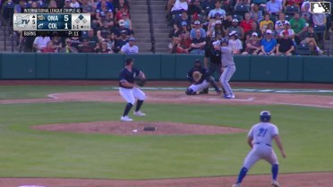 Luke Maile homers (2) on a fly ball to center field. Abraham Toro scores.