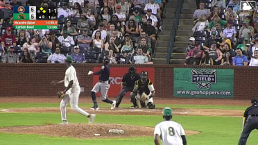 Nicandro Aybar singles on a line drive to center fielder Dylan Palmer. Ryan McCoy scores. Noah Myers to 3rd.