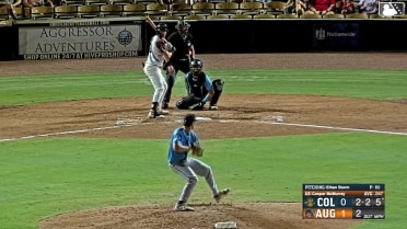 Cooper McMurray singles on a sharp line drive to center fielder Dean Moss. Junior Tilien scores. Carter Beck scores. Parker Brosius to 3rd. Cooper McMurray to 2nd.