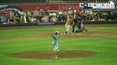 Clark Elliott homers (6) on a fly ball to right center field.