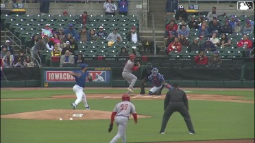 Jimmy Crooks singles on a line drive to right fielder Kevin Alcántara. Bryan Torres scores.