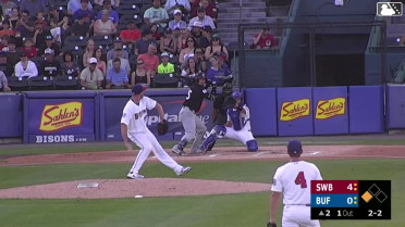 J.C. Escarra out on a sacrifice fly to center fielder Ismael Munguia. Duke Ellis scores.