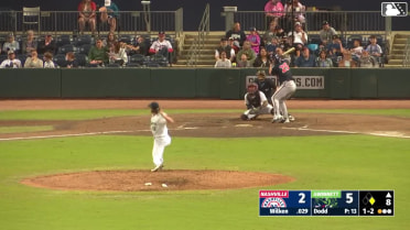 Brock Wilken homers (1) on a fly ball to left field. Jeferson Quero scores.