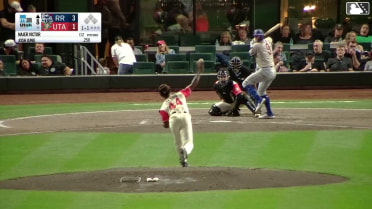 Josh Jung homers (1) on a fly ball to left center field.