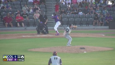 Camilo Diaz homers (5) on a line drive to right center field.