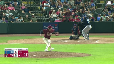 Griffin Lockwood-Powell singles on a line drive to right fielder Orlando Martinez. Josue De Paula scores.