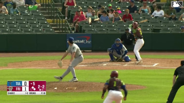 Frainyer Chavez grounds into a double play, second baseman Jake Gelof to shortstop Sean McLain to first baseman Joe Vetrano. Jake Snider out at 2nd. Frainyer Chavez out at 1st.