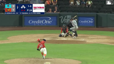 Zach Dezenzo homers (3) on a fly ball to right field.