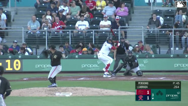 Victor Labrada homers (5) on a line drive to right center field.