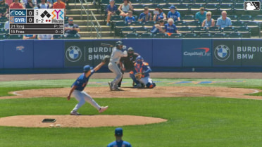 Dayan Frias homers (3) on a fly ball to right field.