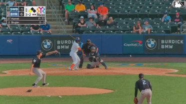 Vidal Bruján out on a sacrifice fly to left fielder Duke Ellis. Ronny Mauricio scores.