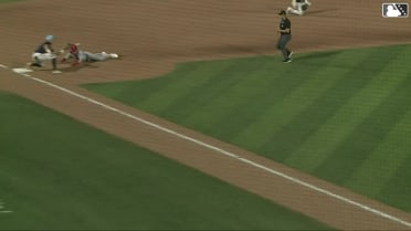 Pensacola turns an exciting double play 