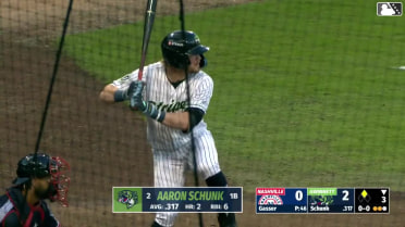 Aaron Schunk homers (3) on a fly ball to left field. Jim Jarvis scores.