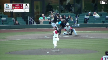 Bryce Eldridge singles on a line drive to right fielder Jose Siri. Nate Furman scores.