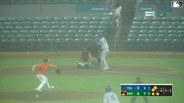 Kyle Nevin singles on a fly ball to right fielder Lazaro Montes. Kendall George scores. Josue De Paula to 3rd. Kyle Nevin to 2nd.
