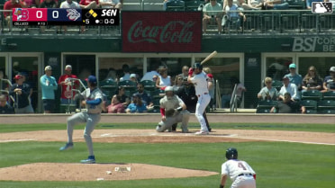 Otto Kemp homers (1) on a fly ball to right field. Robert Moore scores. Steward Berroa scores.